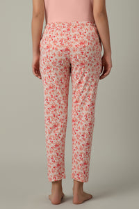 Full Length PJ Bottom - Peach Floral Print thumbnail 3