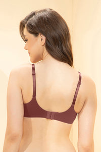 Breathable Easy Padded Wired Cotton Bra - Caramel Nude thumbnail 3