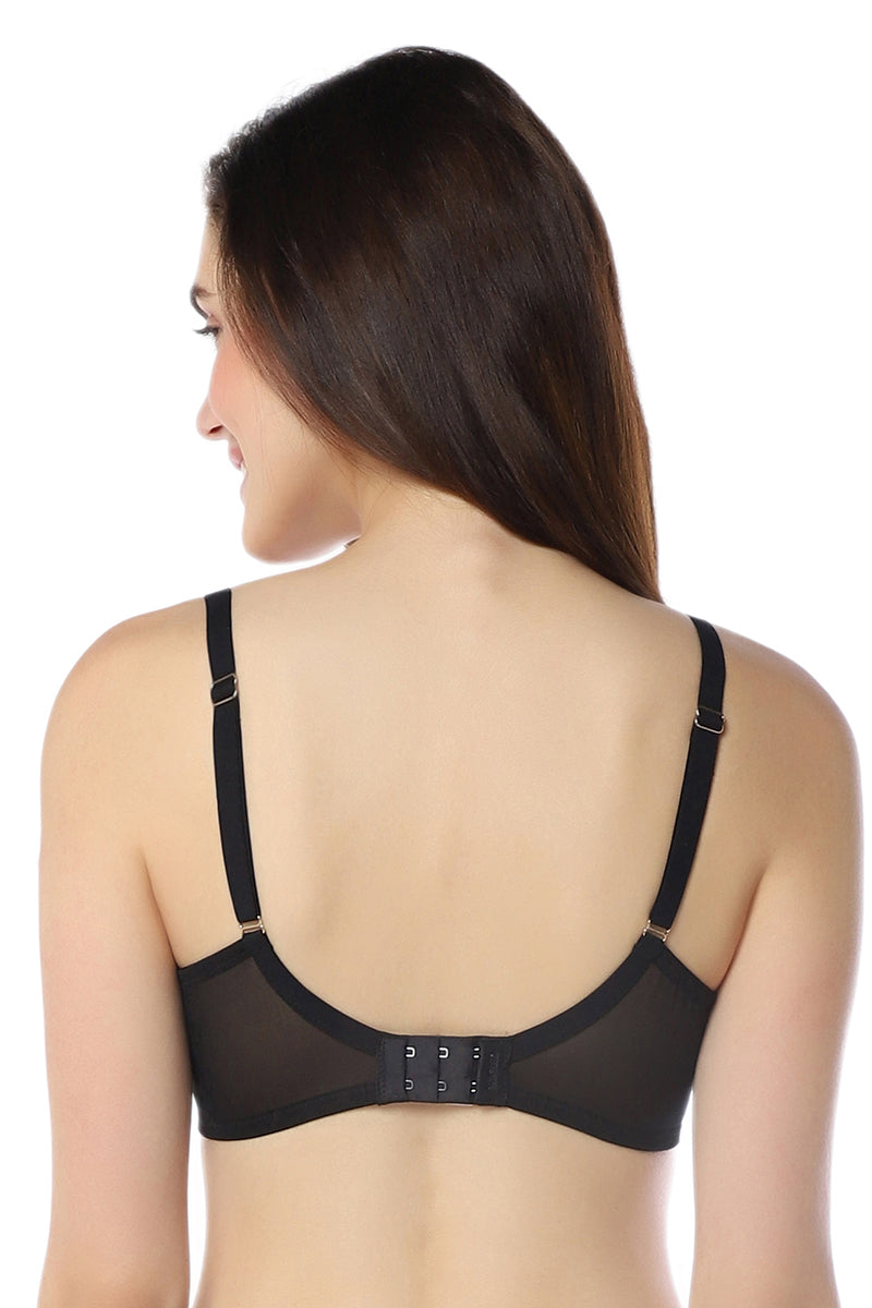 Luxe Support Non-Padded Wired Bra  - Black
