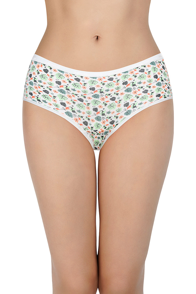Printed Low Rise Assorted Hipster Panties (Pack of 3 Colors & Prints May Vary)