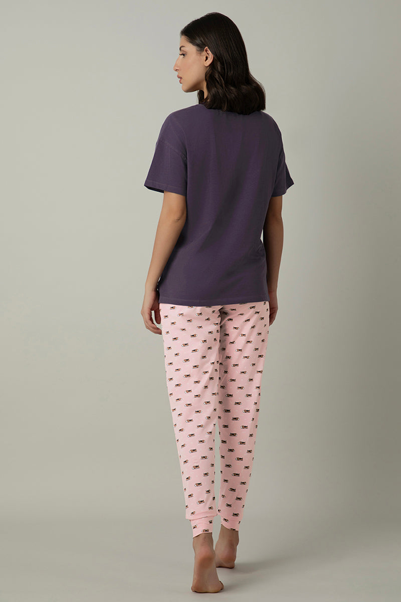 Sleep Joggers Set - Puppy Love Print