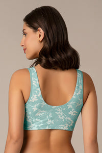 All Day Lounge Solid Non Padded Non-Wired Bra - Jiao Floral Print thumbnail 3