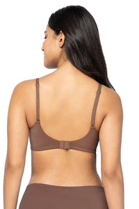 Smooth Plunge Padded Non-Wired Bra - Clove thumbnail 3