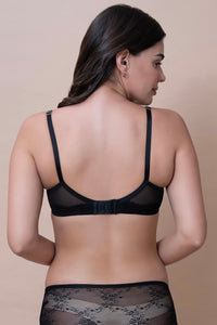 Amore Non-Padded Wired Bra - Black thumbnail 3