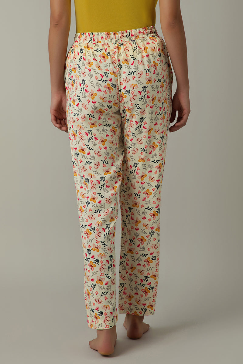 Full Length Pyjama Bottom - Afterglow Butterfly Print