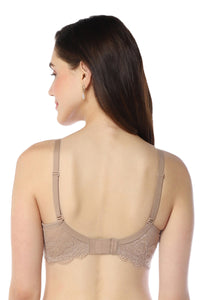 Lace Elegance Padded Non-Wired Bra - Stucco thumbnail 3