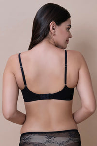 Breathe Bliss Padded Non-Wired T-Shirt Bra - Black thumbnail 3