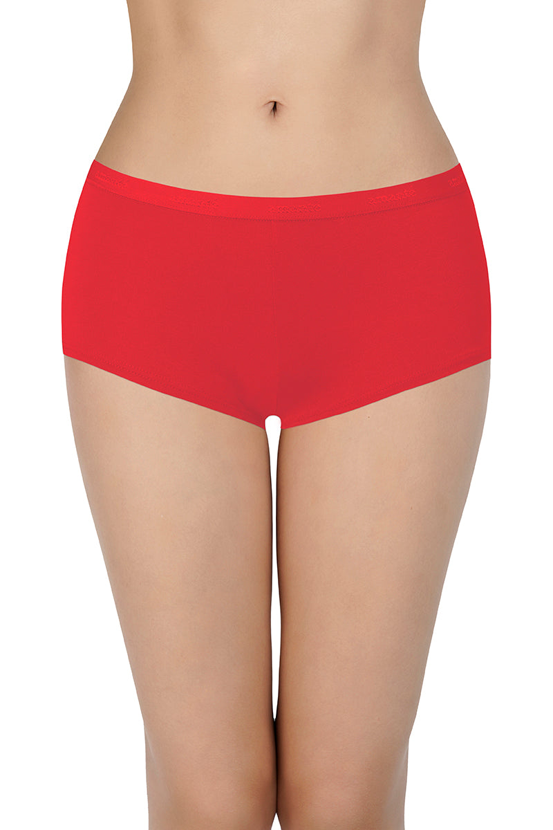 Solid Low Rise Assorted Boyshorts (Pack of 2 Colors & Prints May Vary)