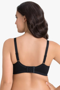 Ultimo Essential Cotton Non-Padded Non-Wired Bra (Pack of 2) - Sandalwood-Black thumbnail 4