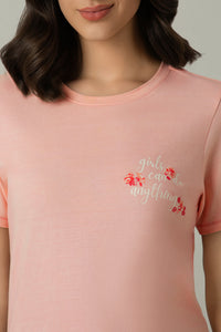 Scoop Neck Sleep Tee - Girls Can Do Anything Print thumbnail 4