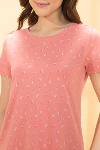 Comfort Sleep Dress - Coral Floral Print thumbnail 4