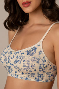 Daily Support Non Padded Non-Wired Cotton Bra - Floral Print thumbnail 4