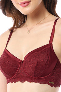 Eternal Bliss Non-padded Wired Bra - Rio Red thumbnail 4
