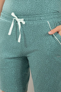 Sleep Shorts - Green Animal Print thumbnail 4