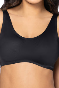 Invisi Ease Padded Non-Wired Slip-On Bra - Black thumbnail 4