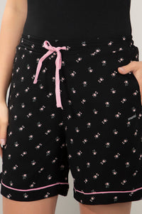 Sleep Shorts - Black Beauty Floral Print thumbnail 4
