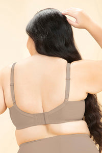 Contoured Comfort Non-Padded Non-Wired Support Bra - Seasame thumbnail 4
