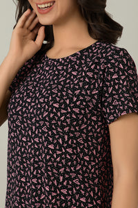 Comfort Sleep Dress - Polka Heart Print thumbnail 4