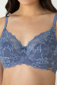 Luxe Support Non-Padded Wired Bra  - Moonlight Blue thumbnail 4