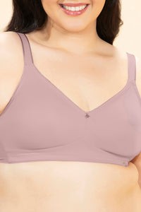 Delight Comfort Non-Padded Non-Wired Minimizer Bra - Pale Mauve thumbnail 4
