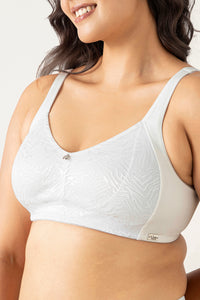 Mystic Poise Non-padded Non-wired Minimizer Bra - White thumbnail 4