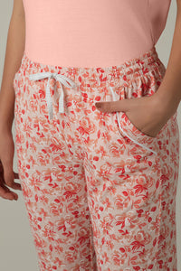 Full Length PJ Bottom - Peach Floral Print thumbnail 4