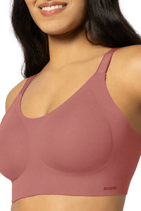 Invisi Breathe Non-Padded Non-Wired Cotton Bra - Brick Dust thumbnail 4