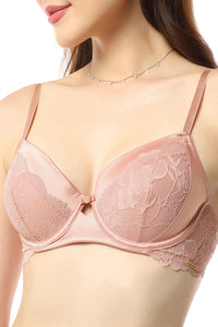 Eternal Bliss Padded Wired Demi Bra - Mellow Rose thumbnail 4