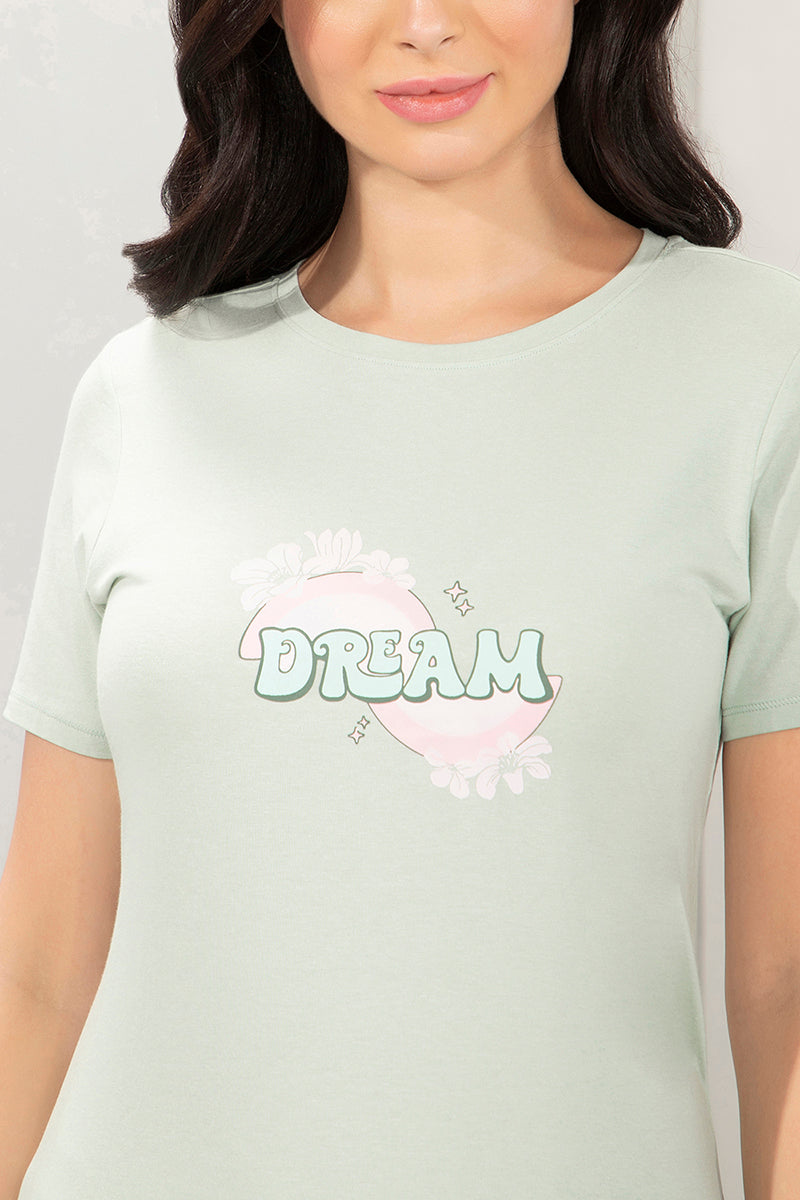 Scoop Neck Sleep Tee - Dream Print - Image 4 of 6