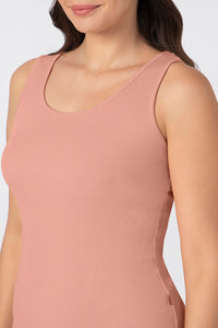 Rib Tank Top - Coral Pink thumbnail 4