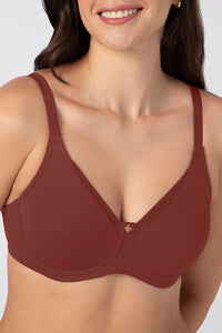 Chic Contour Non-Padded Wired Minimizer Bra - Caramel Nude thumbnail 4