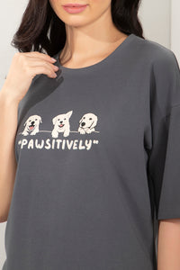 Lounge Laze PJ Set - Brown Puppy Print thumbnail 4