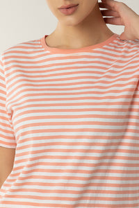 Essential Stripe Tee - Plum Stripes thumbnail 4