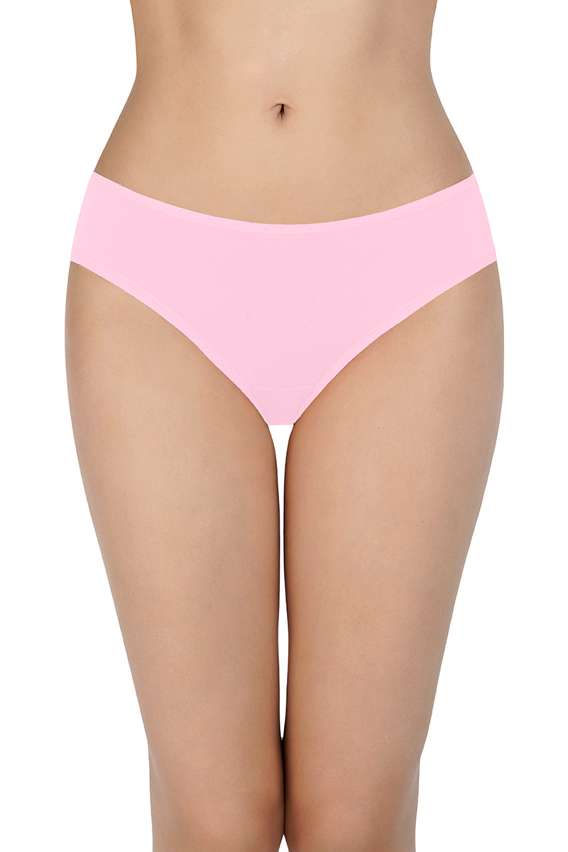 Solid Low Rise Assorted Bikini Panties (Pack of 3 Colors & Prints May Vary)