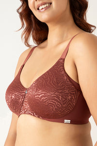 Mystic Elegance Non-padded Wired Minimizer Bra - Apple Butter thumbnail 4