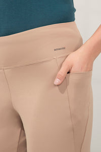 Flaunt Flared Travel Pants - Warm Toupe thumbnail 4