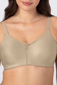Chic Smooth Non-Padded Non-Wired Minimizer Bra - Sandalwood thumbnail 4