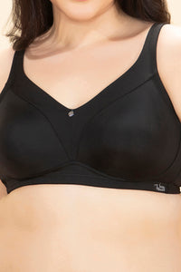 Regal Curves Non-Padded Non-Wired Minimizer Bra - Black thumbnail 4