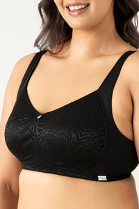 Mystic Poise Non-padded Non-wired Minimizer Bra - Black thumbnail 4
