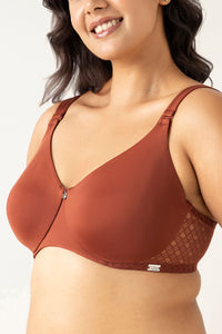 Mystic Curves Non-padded Wired Minimizer Bra - Mahogany thumbnail 4