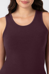 Broad Strapped Body Hugging Tank Top - Wine Tasting thumbnail 4