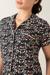 Sleep Shorts Set - Black Beauty Floral Print thumbnail 4