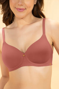 Effortless Bliss Padded Non-Wired Bra - Brick Dust thumbnail 4