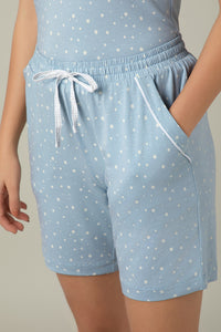 Sleep Shorts - Celestial Blue Print thumbnail 4