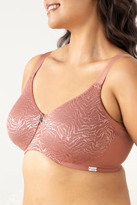 Mystic Elegance Non-padded Wired Minimizer Bra - Ash Rose thumbnail 4