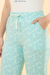 Full Length PJ Bottom - Blue Tint Floral Print thumbnail 4