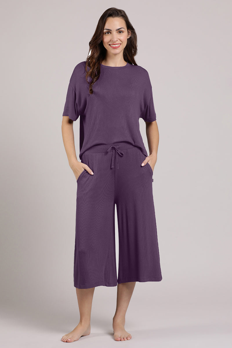 Serene Dream Culottes - Vintage Violet