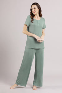 Serene Dream Henley Neck Tee - Iceberg thumbnail 4