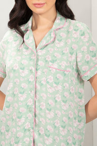Half-Sleeves Sleep PJ Set - Frosty Floral Print thumbnail 4