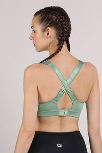 Energize Active High Impact Sports Bra - Granite Green thumbnail 4